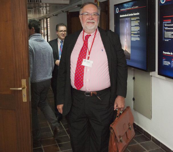 Günter Koch before the round table on January 2018