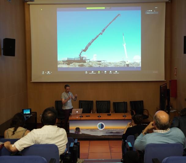 Artem Burdanov during the talks prior to the inauguration of Artemis