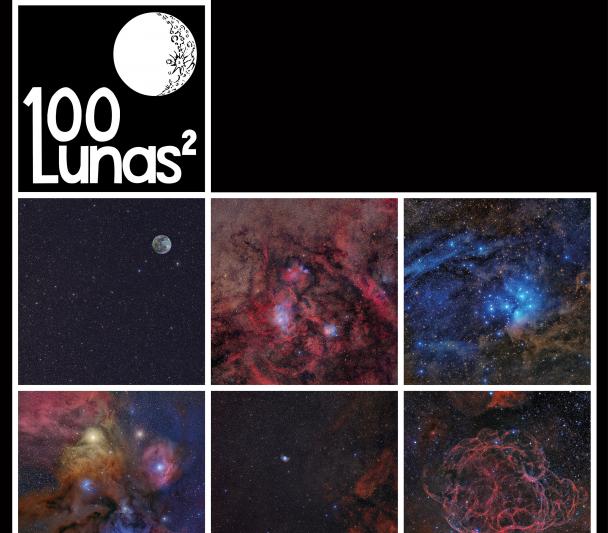 Cartel de la exposición "100 Lunas Cuadradas". Cartel de la exposición "100 Lunas Cuadradas".