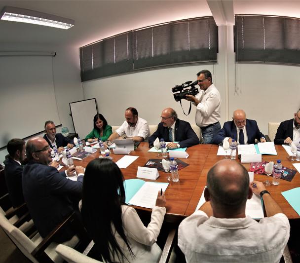 Meeting of representatives of the Government of the Canary Islands, Cabildo de La Palma, City Councils of Puntagorda and Garafía, and the Instituto de Astrofísica de Canarias 