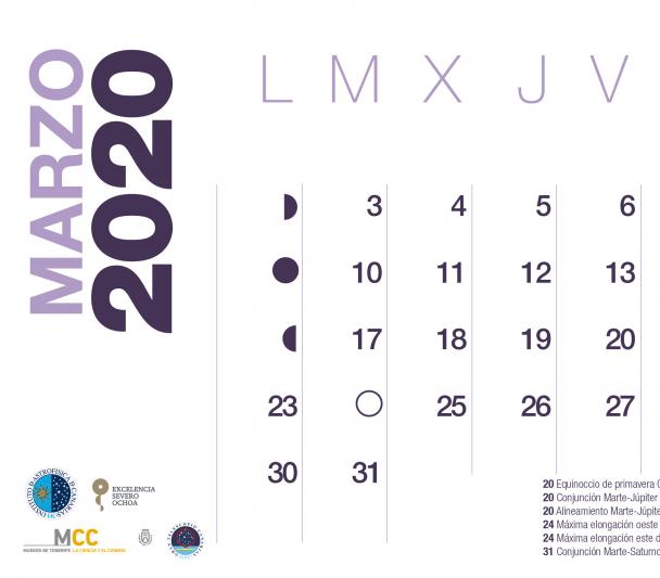 Calendario 2020 Marzo