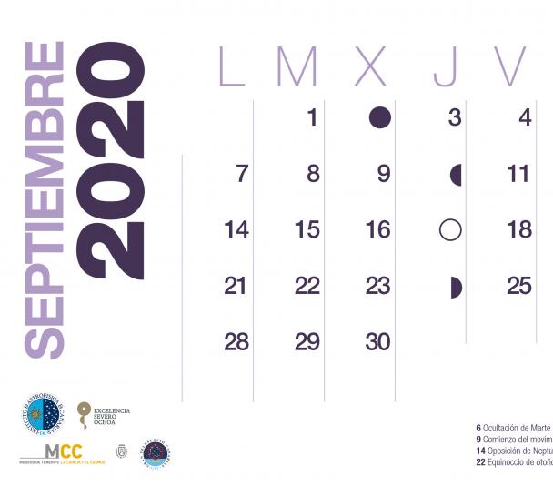 Calendario 2020 Septiembre