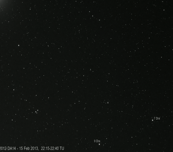 Asteroid 2012 DA14 - Tizón telescope (Ø10 6cm) Asteroid 2012 DA14