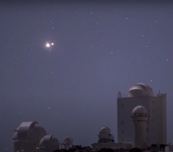 Conjunción en el Observatorio del Teide