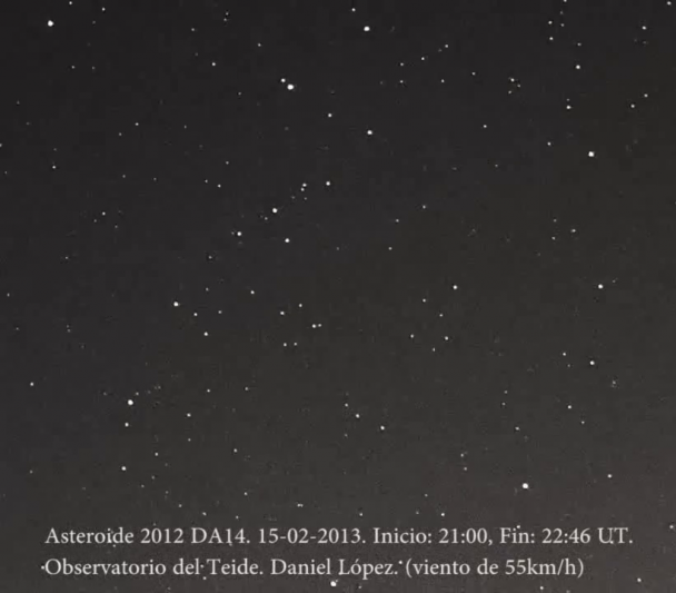 Asteroide 2012 DA14 - Objetivo de 85 mm en DSRL Asteroide 2012 DA14 - Objetivo de 85 mm en DSRL