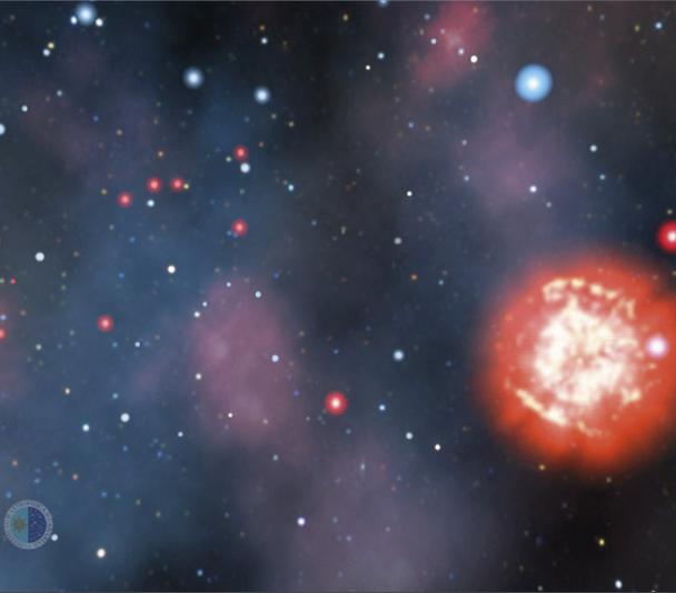 Cúmulo de estrellas gigantes rojas
