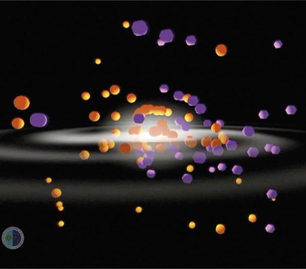 Posiciones de los cúmulos globulares de la Vía Láctea