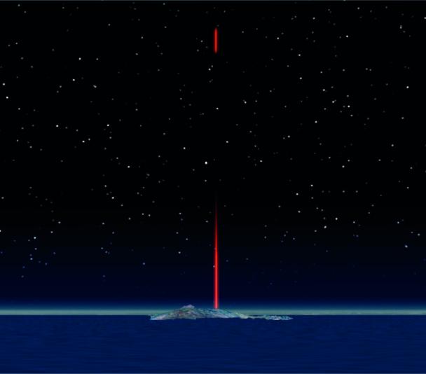 OGS' (OT) laser beam excites the Na at the Mesosphere