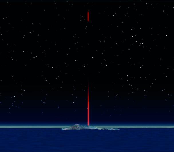 OGS' (OT) laser beam excites the Na at the Mesosphere
