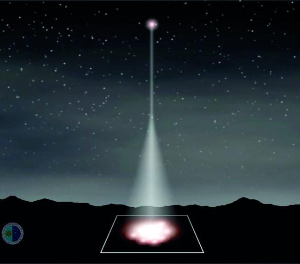 La atmósfera distorsiona un rayo de luz La atmósfera distorsiona un rayo de luz
