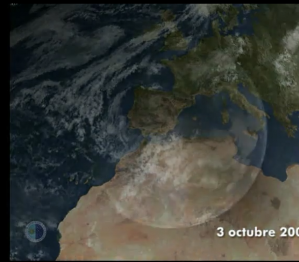 Paso de la sombra de la luna por la Península Ibérica y África