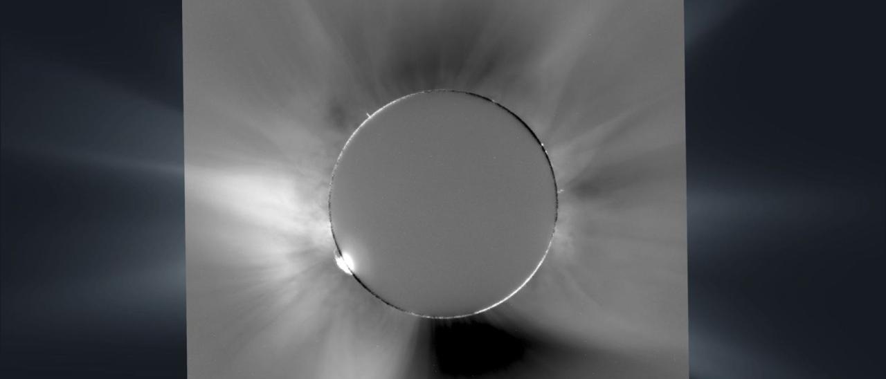 An overlay of the solar corona
