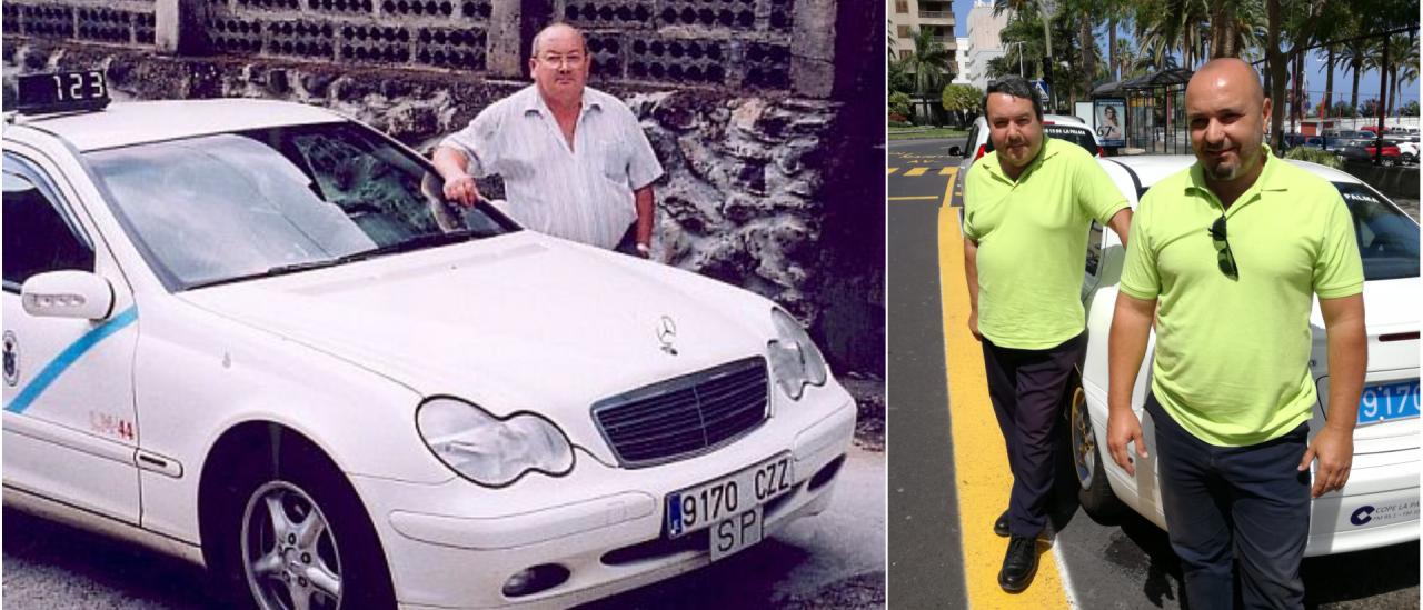 Taxistas palmeros: Lionel, Carlos y Leo