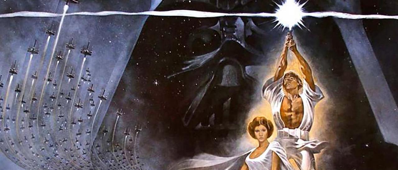 Cartel de la película "La Guerra de las Galaxias" (George Lucas, 1977)