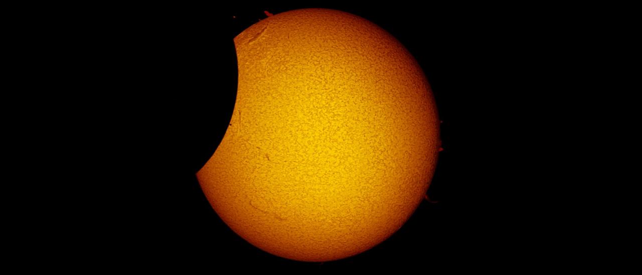 Eclipse parcial de Sol de 2015 desde Granadilla (Tenerife). Daniel López / IAC.