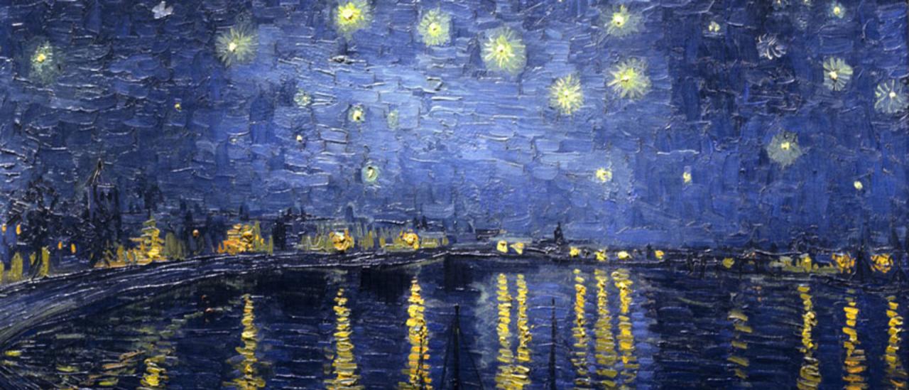 Cuadro de Van Gogh Noche estrellada sobre el Ródano