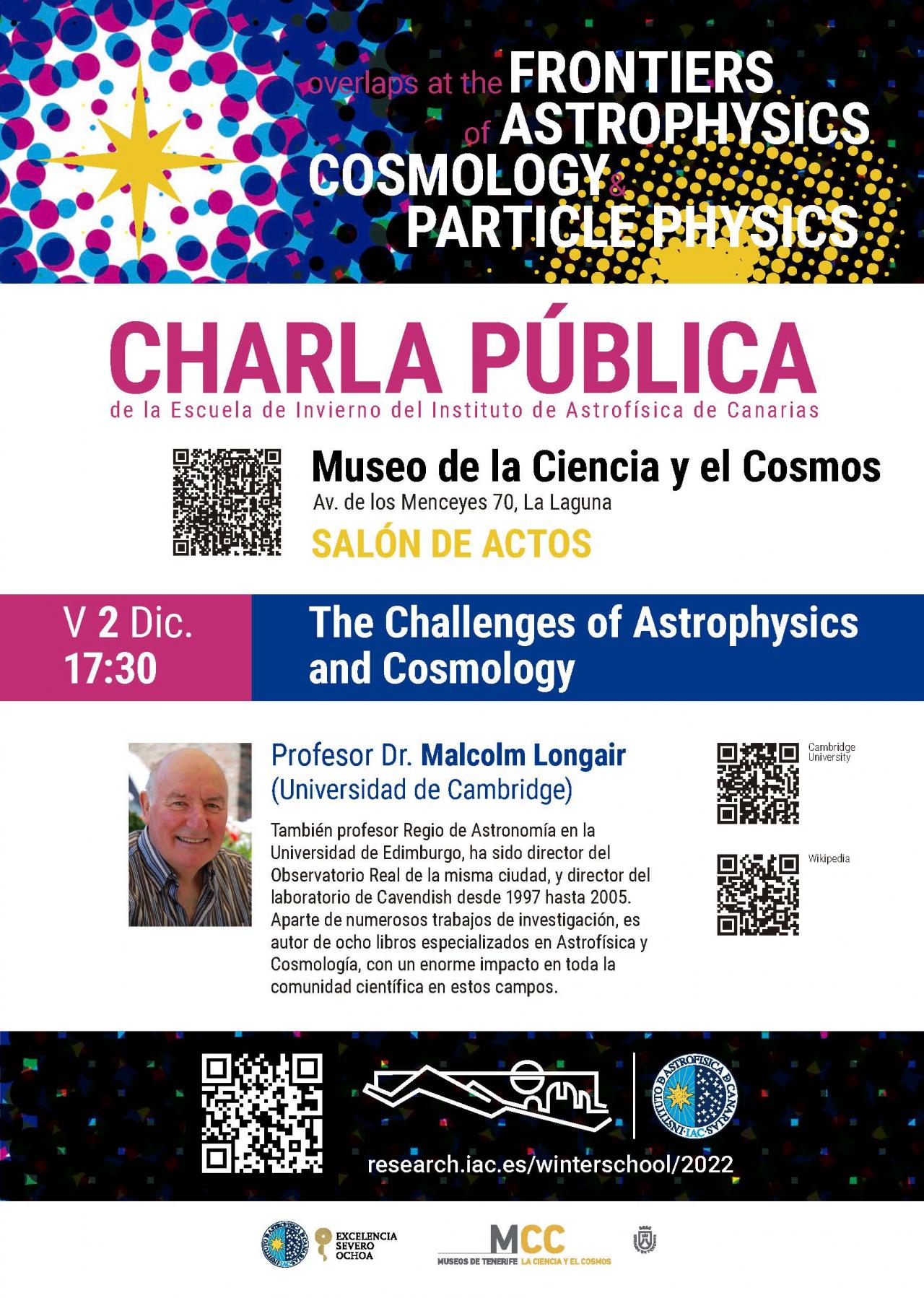 Póster charla Malcolm Longair 