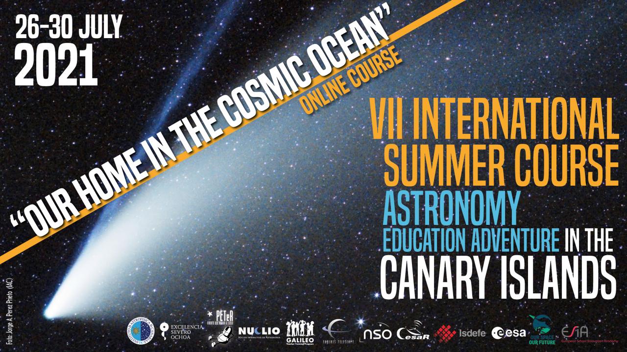 Poster of the Astronomy Education Adventure in the Canary Islands 2021 course