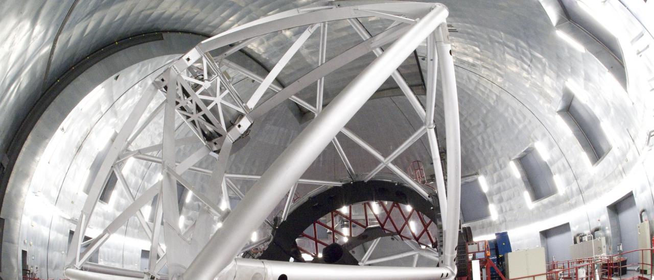 Inside the Gran Telescopio CANARIAS dome (GTC)