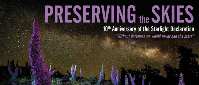 Presentado el programa del congreso multidisciplinar "Preserving the Skies" con motivo del 10ª Aniversario de la Declaración Starlight