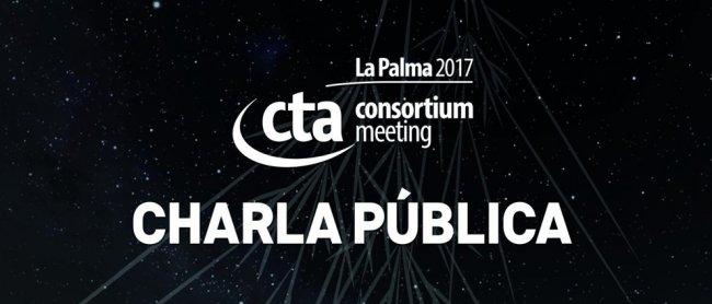 Poster of the public talk "Observing the Extreme Universe from La Palma". Credits: Gabriel Pérez, SMM (IAC).