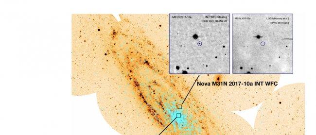 Estudiantes de la ULL descubren la nova más brillante en la Galaxia de Andrómeda de 2017