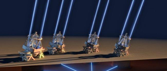 El instrumento ESPRESSO, instalado en el Very Large Telescope de ESO, en Chile, ha utilizado por primera vez la luz combinada de sus cuatro telescopios de 8,2 metros. Actualmente, en términos de área colectora de luz, el hecho de combinar las unidades de 
