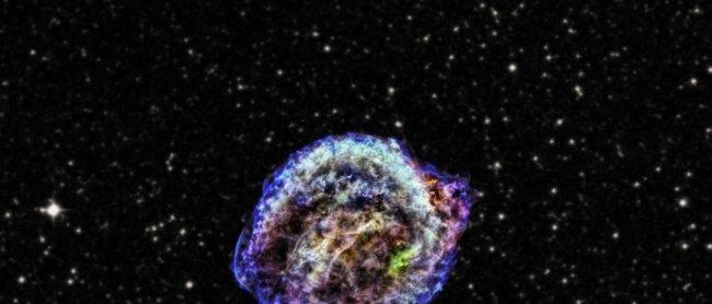 Kepler's Supernova remnant. Crédito: X-ray: NASA/CXC/NCSU/M.Burkey et al; Optical: DSS. Release date: March 18, 2013.