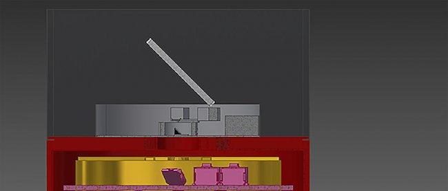 HARMONI, el espectrógrafo de campo de alta resolución, será el primer instrumento instalado en el ELT y funcionará como el instrumento de trabajo del telescopio para la espectroscopia en el rango de longitud de onda 0.5– 2.4 µm. La imagen de arriba muestr