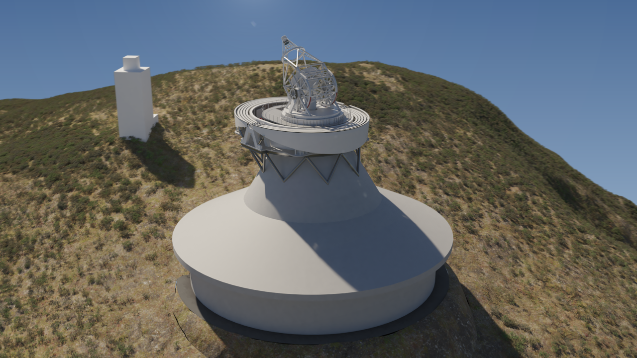 Eurpoean Solar Telescope (EST) location with the Swedish Solar Tower (SST)