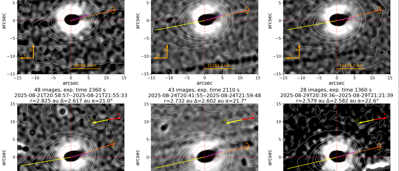 Jet y periodo de rotación del cometa interestelar 3I/ATLAS