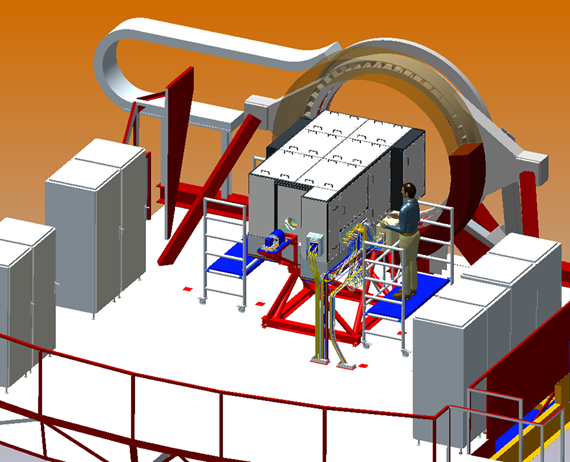 Vista 3D de GTCAO en la plataforma Nasmyth B