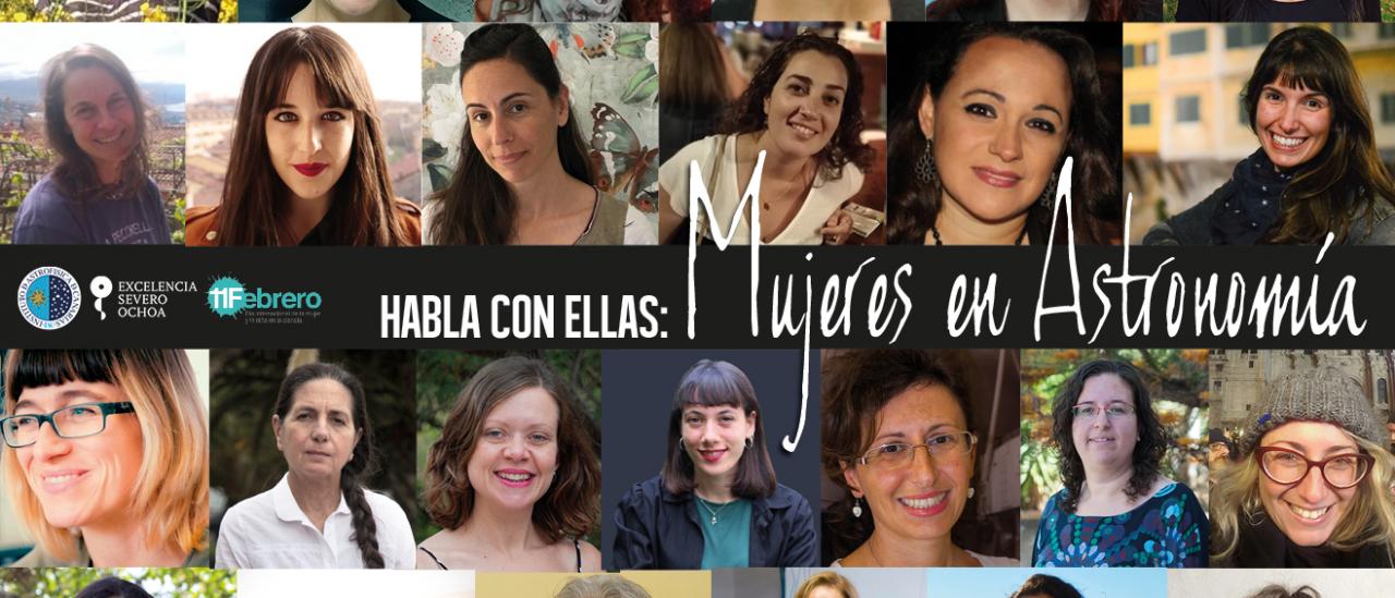 Cartel anunciador del proyecto "Habla con Ellas: Mujeres en Astronomía" 2022