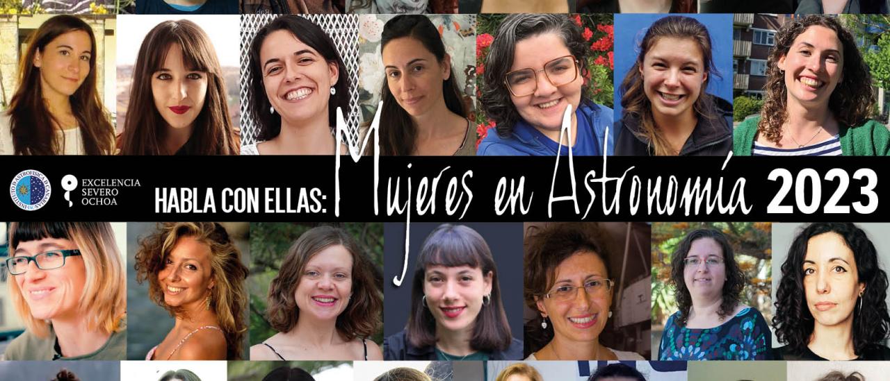 Cartel anunciador del proyecto "Habla con Ellas: Mujeres en Astronomía" edición 2023