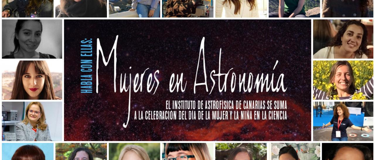 Cartel anunciador del proyecto "Habla con Ellas: Mujeres en Astronomía" 2020