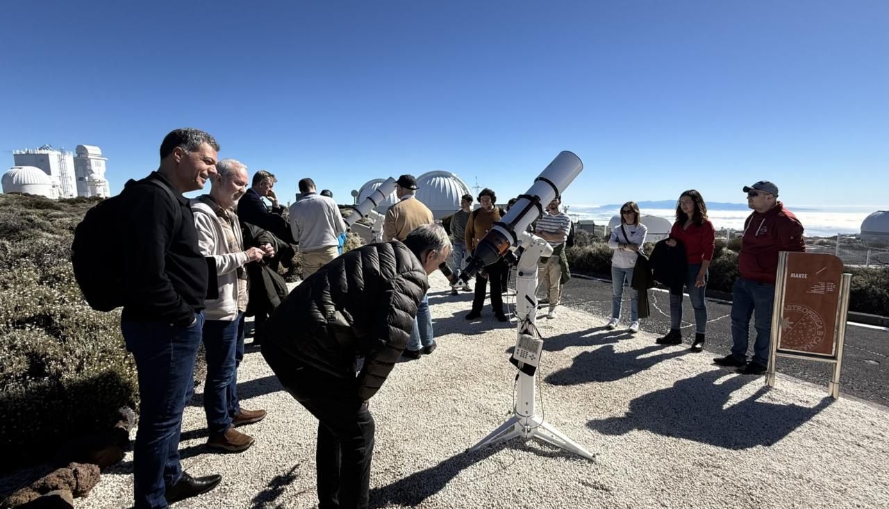 Visita al Observatorio del Teide (OT) del Hub Nacional de Excelencia en Comunicaciones Cuánticas