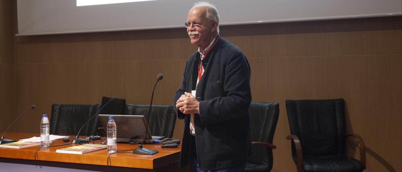 Leif Edvinsson en una mesa redonda en enero de 2018