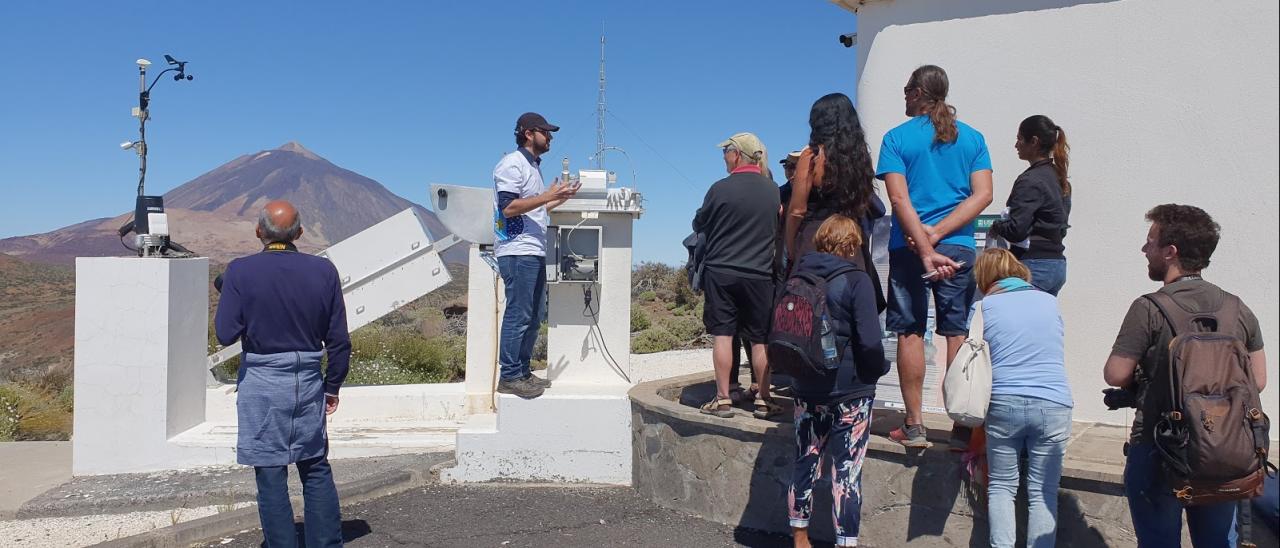 Paul Beck (IAC) during the Open Days 2019 at the Teide Observatory. Credit: IAC. 