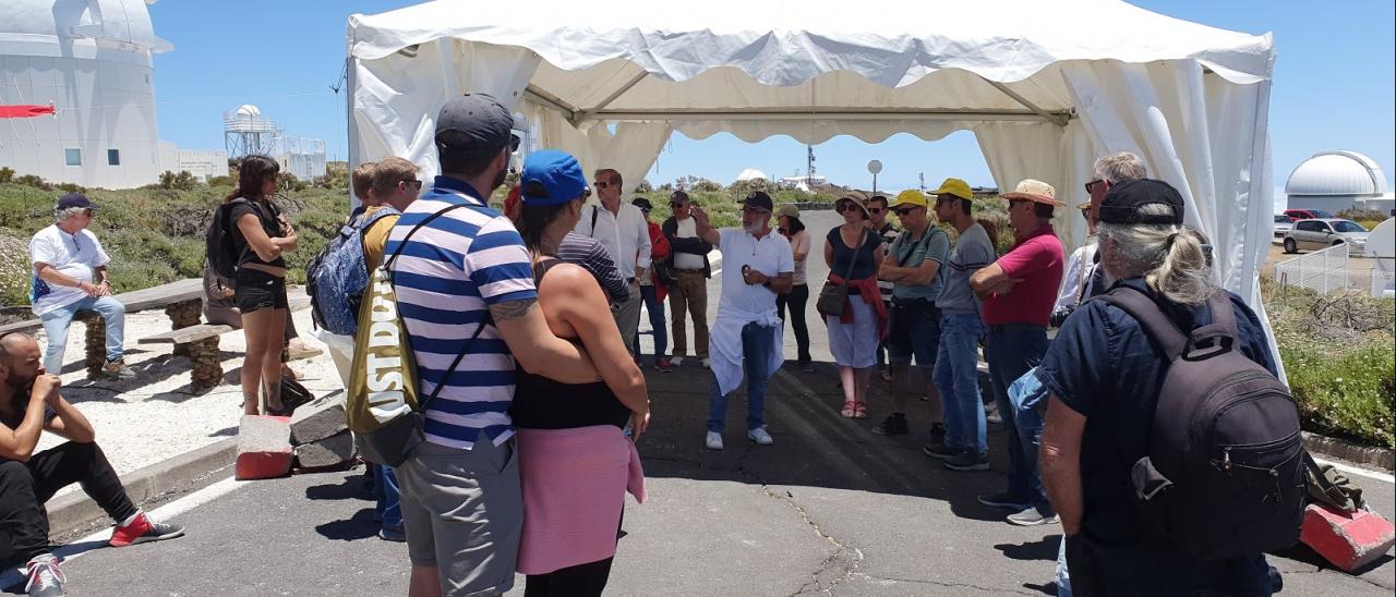 Pere Pallé (IAC) during the Open Days 2019 at the Teide Observatory. Credit: IAC. 