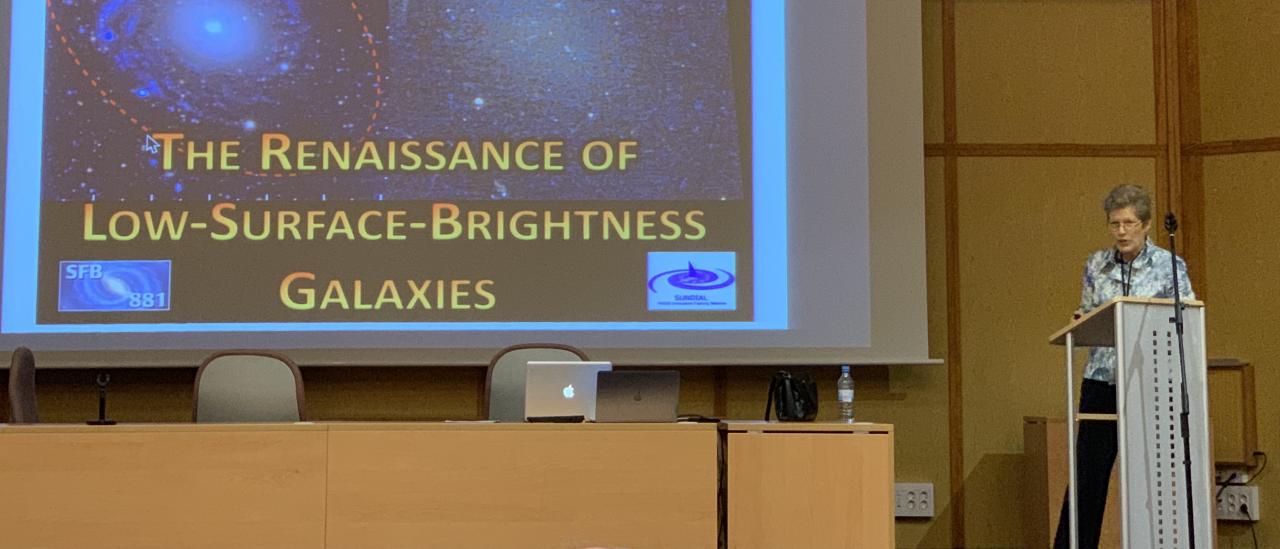 Eva K. Grebel during her speech at the IAU Symposium 355, at the University of La Laguna. 