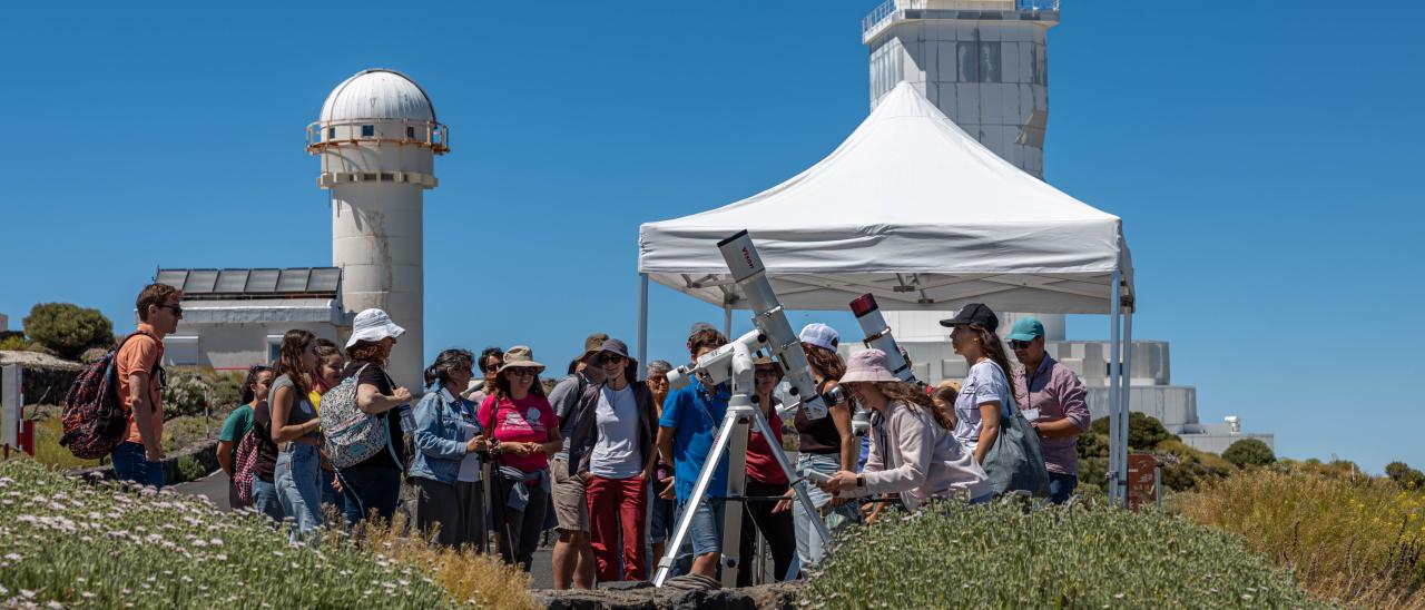 Observación Solar durante las Jornadas de Puertas Abiertas al Observatorio del Teide 2023