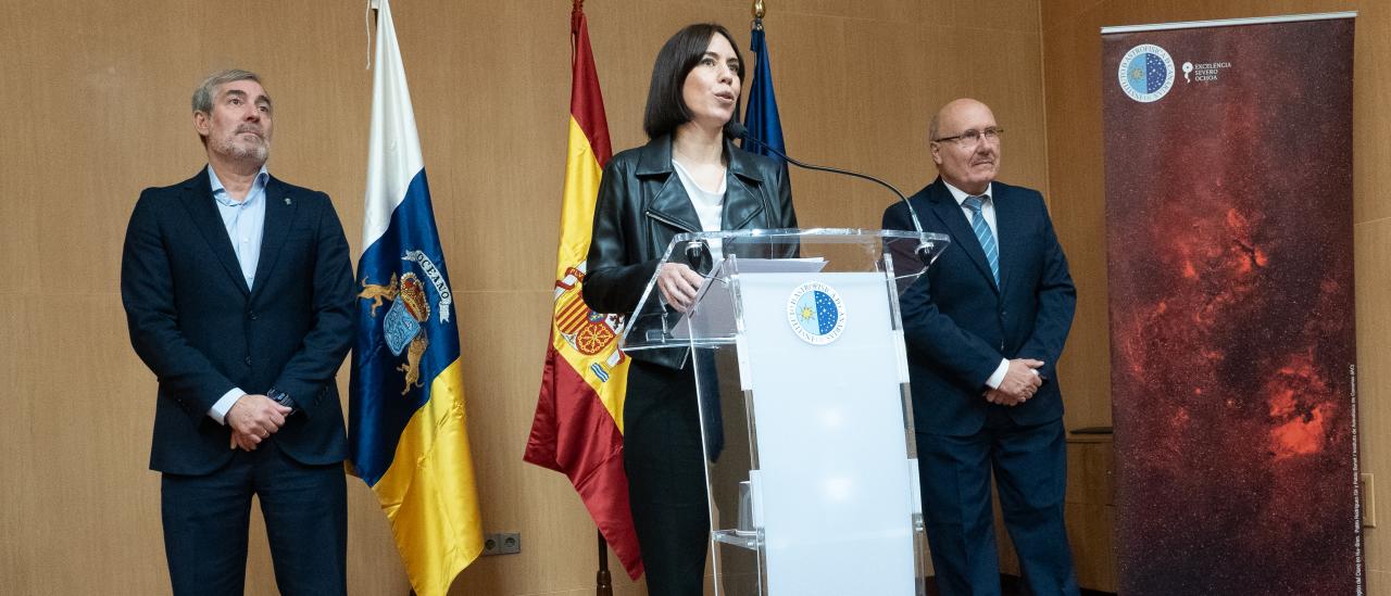 Fernando Clavijo, Diana Morant y Rafael Rebolo