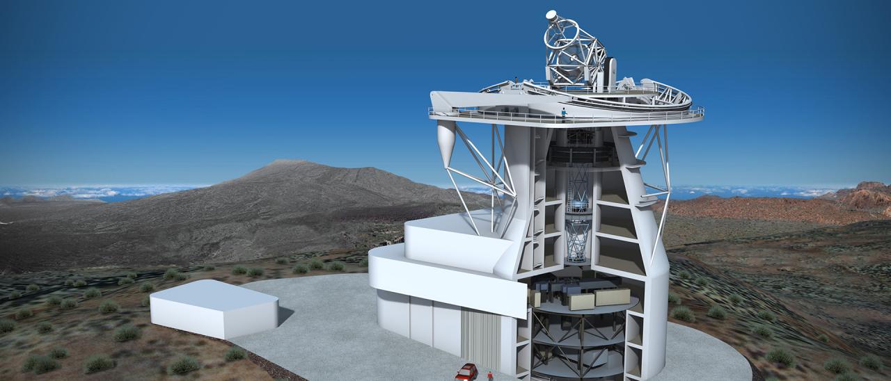 Telescopio Solar Europeo (EST). Crédito: Gabriel Pérez Díaz, SMM (IAC)