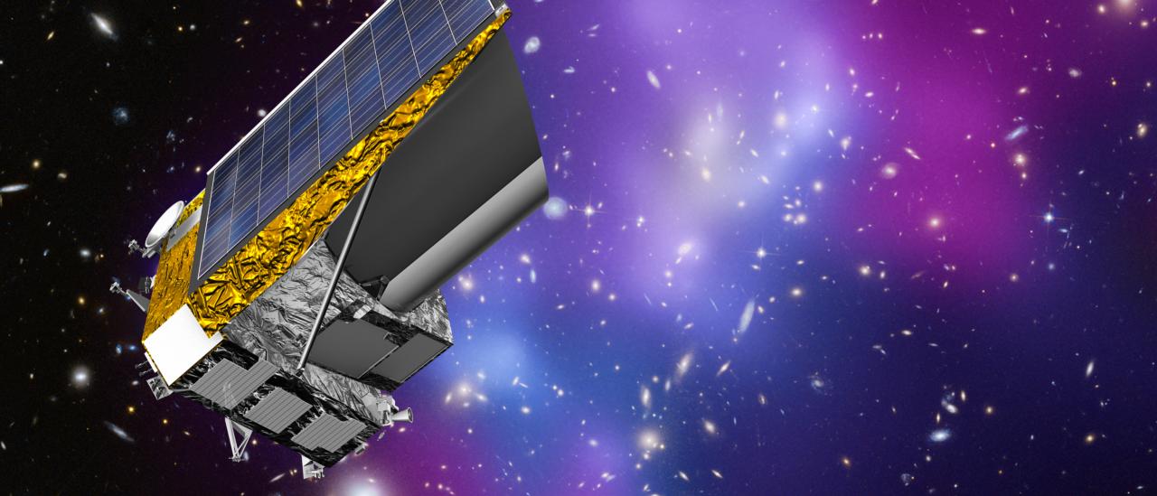 Recreación artística de Euclid, misión de la ESA cuyo objetivo es cartografiar la geometría del universo oscuro