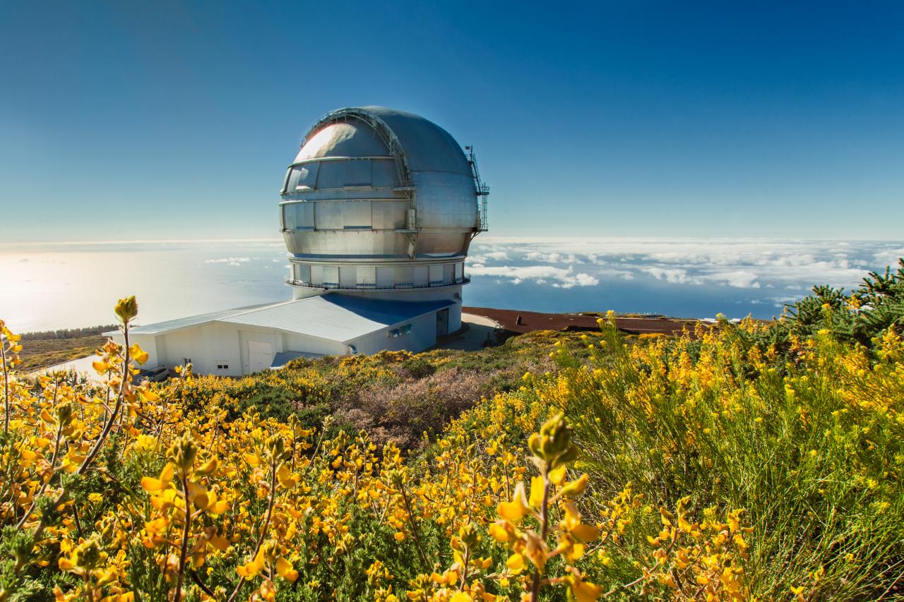 El Gran Telescopio Canarias (GTC), en el Observatorio del Roque de los Muchachos (Garafía, La Palma). Crédito: Daniel López/IAC.