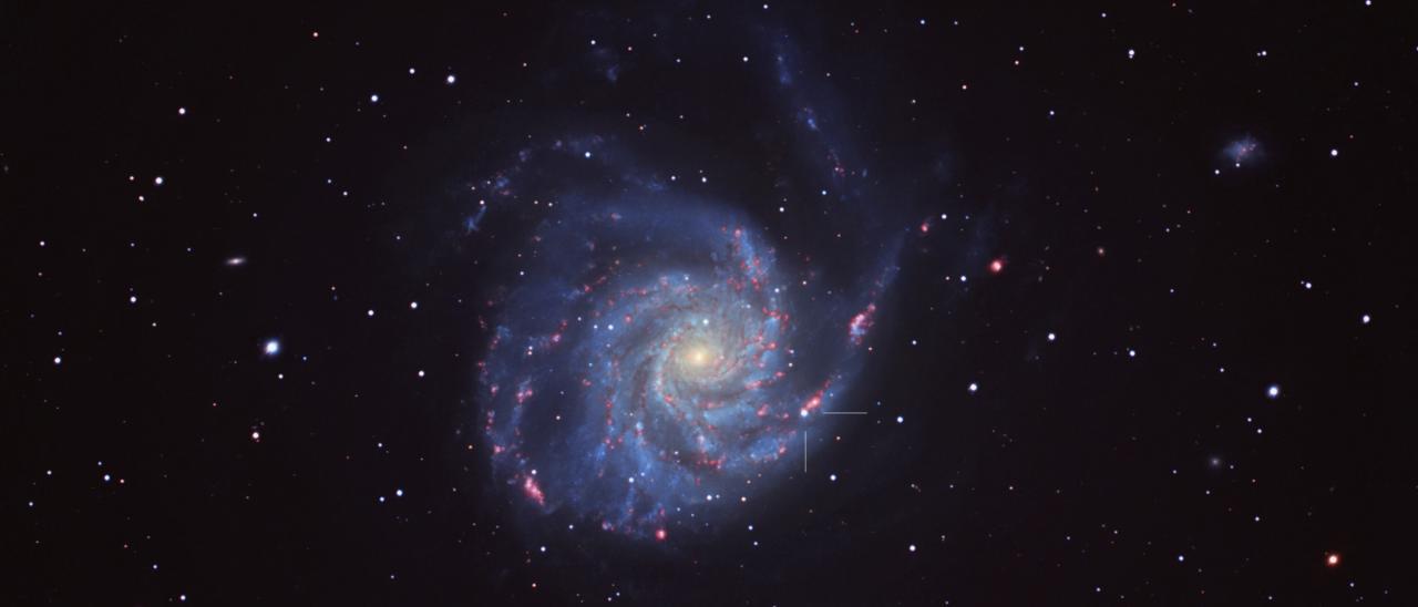 Imagen de la galaxia M101 con la supernova SN 2023ixf