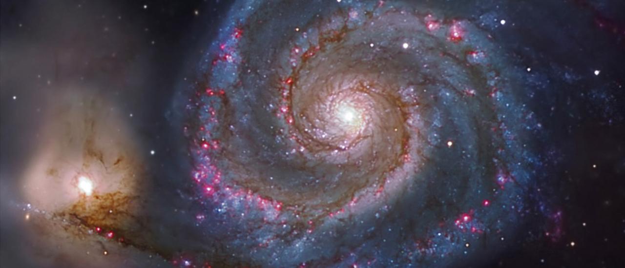 Researchers show that the shape of the Whirlpool galaxy has been