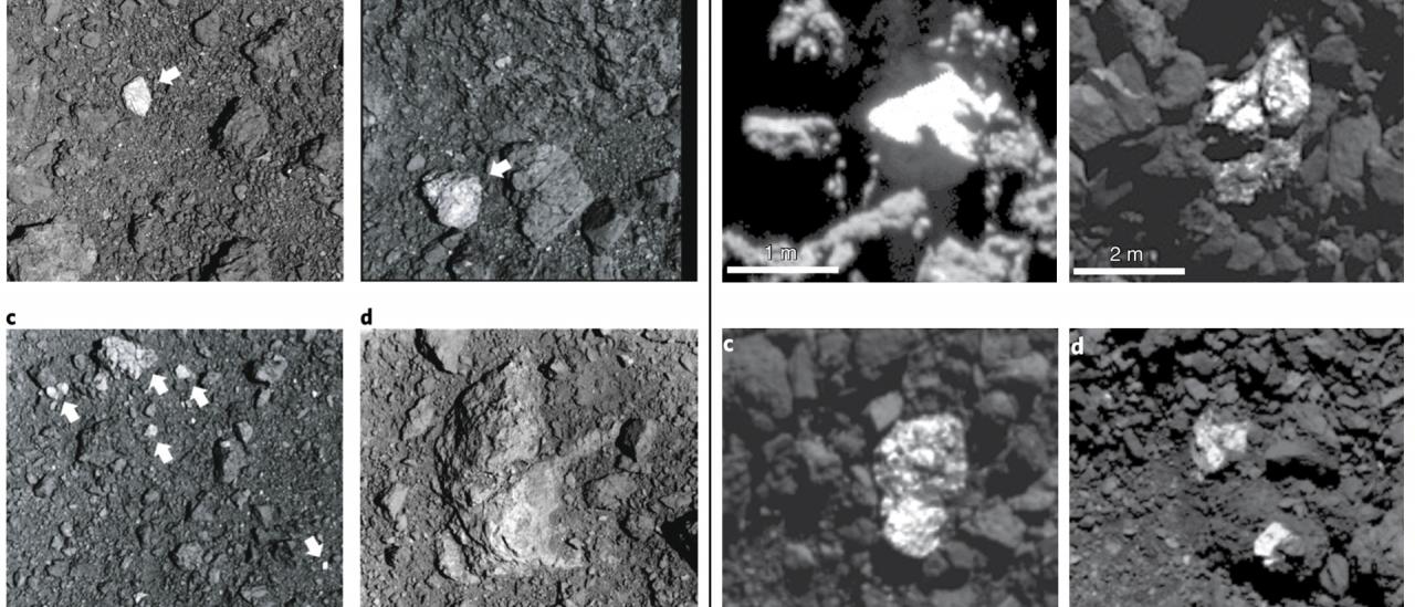 Material exógeno Ryugu y Bennu