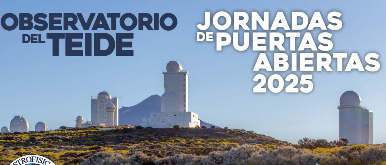 Cartel de las Jornadas de Puertas Abiertas en el Observatorio del Teide 2025