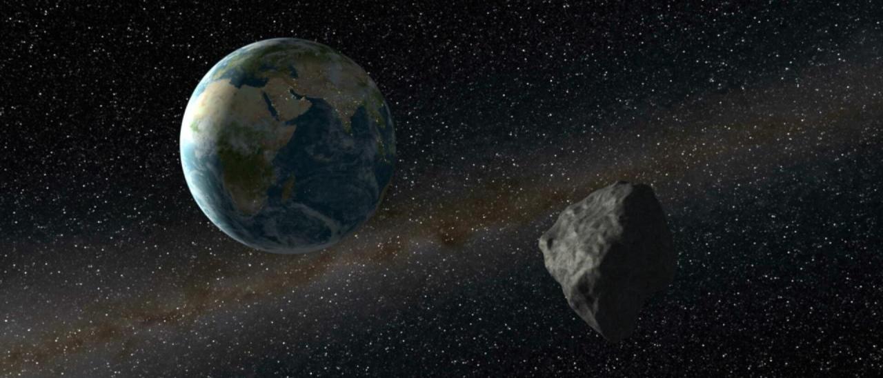 Representation of a near-Earth asteroid. Credit: Gabriel Pérez (IAC)